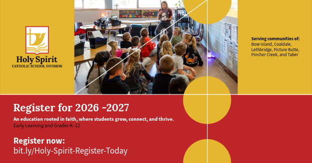 Register Today at Holy Spirit Catholic School Division